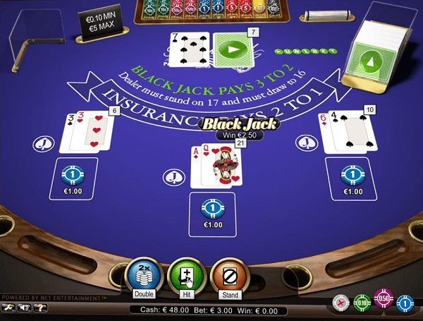 blackjack hands